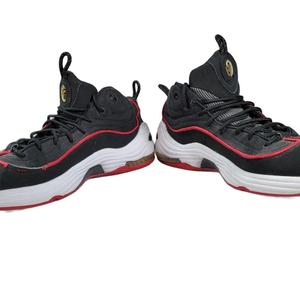 Nike Air Penny II Miami Heat Kids Black White Red - Picture 6 of 9